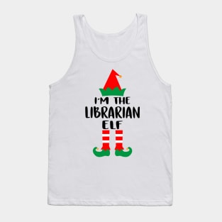 I'm The Librarian Elf Family Matching Group Christmas Costume Pajama Funny Gift Tank Top